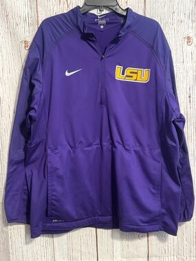 Nike LSU Purple Quarter-Zip Pullover